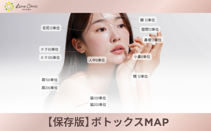 ボトックスMAP｜部位別の施術イメージと価格のご案内